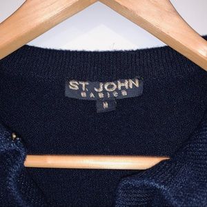 St. John Sweaters - St John Basics Navy Blue Sweater Cardigan St. John Sweaters - St John Basics Navy Blue Sweater Cardigan